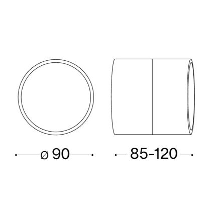Ideal Lux - LED-Außenwandleuchte OMEGA LED/7W/230V CRI 90 IP54 weiß