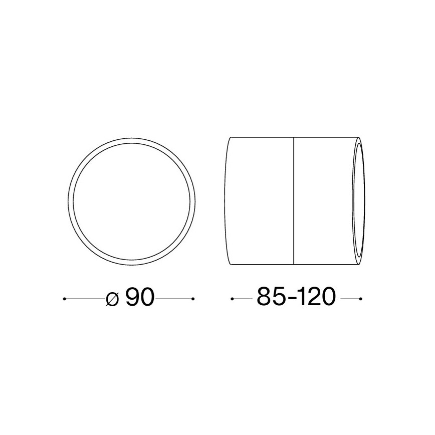Ideal Lux - LED-Außenwandleuchte OMEGA LED/7W/230V CRI 90 IP54 weiß