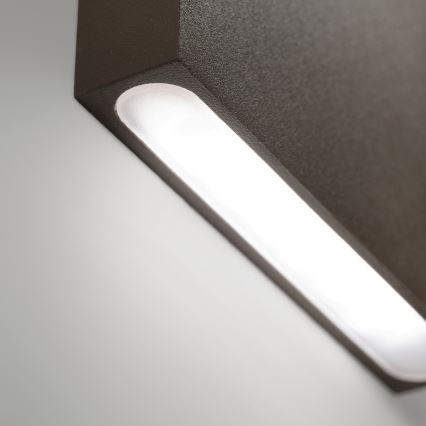 Ideal Lux - LED-Außenwandleuchte POST-IT LED/3W/12V CRI 90 braun