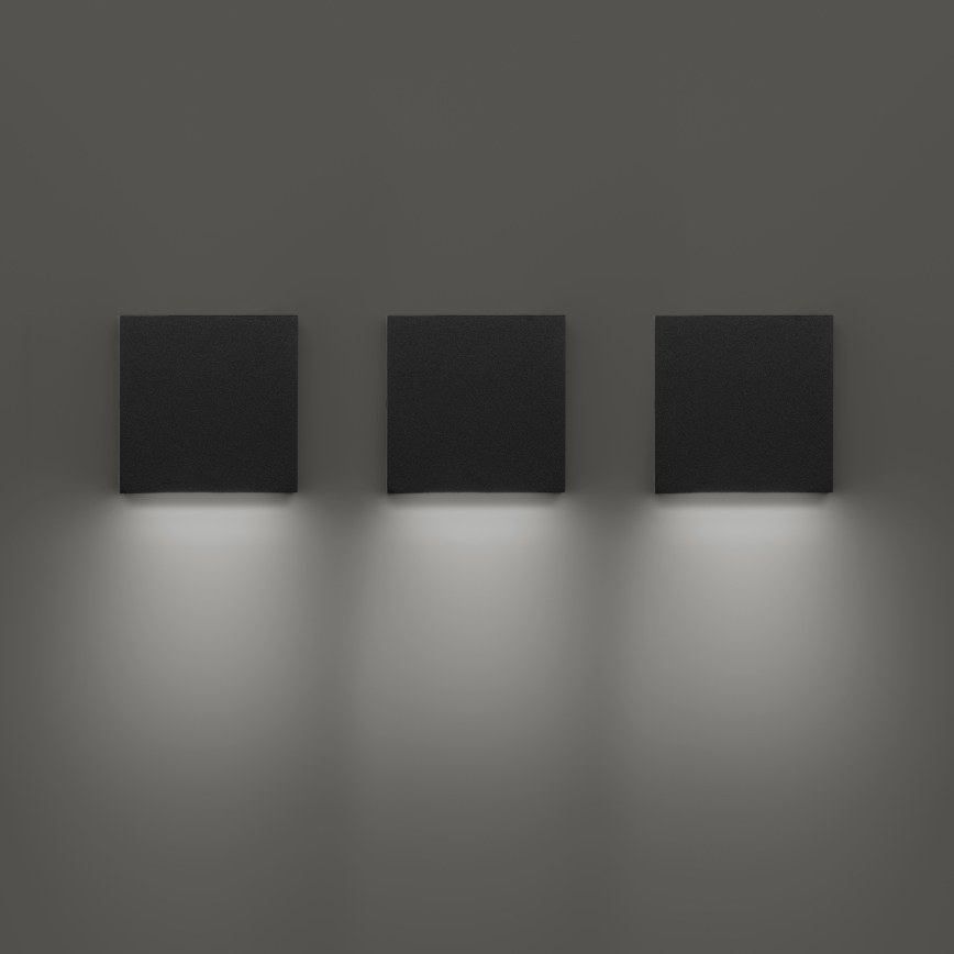 Ideal Lux - LED Außenwandleuchte POST-IT LED/3W/12V CRI 90 schwarz