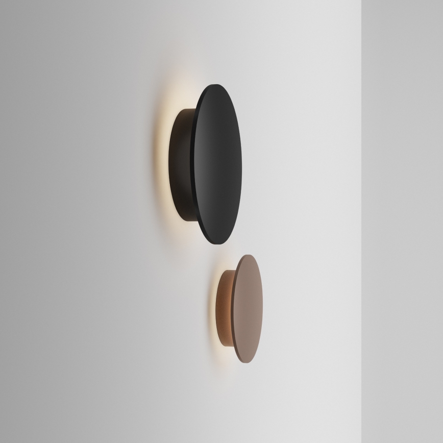 Ideal Lux - LED-Außenwandleuchte PUNTO LED/12W/230V CRI 90 Ø 24 cm IP54 braun