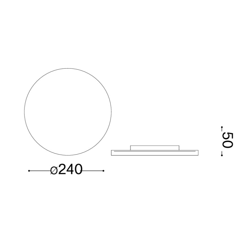 Ideal Lux - LED-Außenwandleuchte PUNTO LED/12W/230V CRI 90 Ø 24 cm IP54 braun