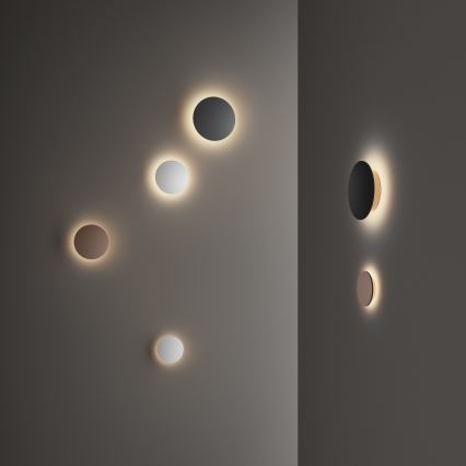 Ideal Lux - LED-Außenwandleuchte PUNTO LED/16W/230V CRI 90 Ø 30 cm IP54 braun