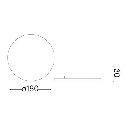 Ideal Lux - LED Außenwandleuchte PUNTO LED/9W/230V CRI 90 Ø 18 cm IP54 weiß
