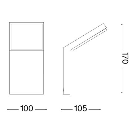 Ideal Lux - LED-Außenwandleuchte STYLE LED/8,5W/230V 3000K CRI 90 IP54 braun