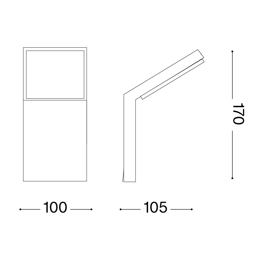 Ideal Lux - LED-Außenwandleuchte STYLE LED/8,5W/230V 3000K CRI 90 IP54 braun