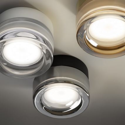 Ideal Lux - LED-Badezimmer-Deckenleuchte LOLLY 1xGX53/9W/230V Ø 10,5 cm IP44 gold/rauchbeige
