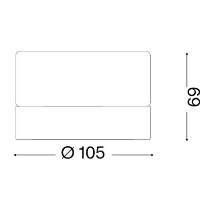 Ideal Lux - LED-Badezimmer-Deckenleuchte LOLLY 1xGX53/9W/230V Ø 10,5 cm IP44 gold/rauchbeige