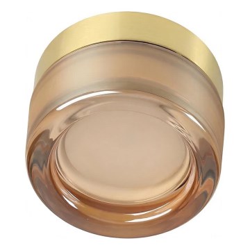 Ideal Lux - LED-Badezimmer-Deckenleuchte LOLLY 1xGX53/9W/230V Ø 10,5 cm IP44 gold/rauchbeige