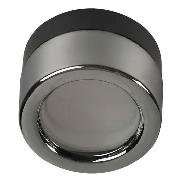 Ideal Lux - LED-Badezimmer-Deckenleuchte LOLLY 1xGX53/9W/230V Ø 10,5 cm IP44 schwarz/rauchschwarz