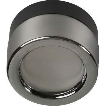 Ideal Lux - LED-Badezimmer-Deckenleuchte LOLLY 1xGX53/9W/230V Ø 10,5 cm schwarz/rauchschwarz