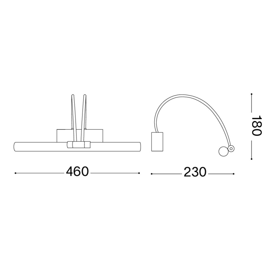 Ideal Lux - LED-Bilderleuchte BOW LED/4,6W/230V 46 cm CRI 90 golden