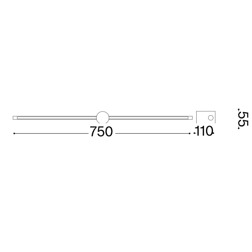 Ideal Lux - LED-Bilderleuchte FILO LED/13W/230V 75 cm CRI 90 Messing