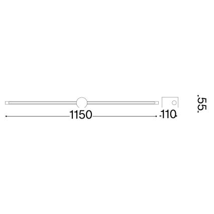 Ideal Lux - LED-Bilderleuchte FILO LED/16W/230V 115 cm CRI 90 weiß
