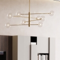 Ideal Lux - LED-Deckenleuchte an Stange EQUINOXE 8xG4/2W/230V d 128 cm Messing/klar