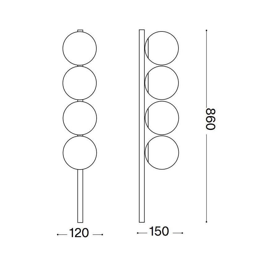 Ideal Lux - LED-Deckenleuchte BINOMIO 4xG9/3W/230V weiß