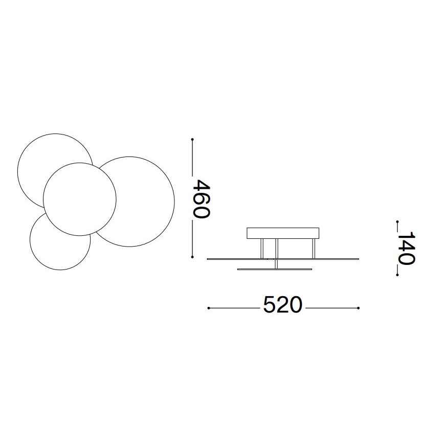 Ideal Lux - LED-Deckenleuchte CLOUD LED/33W/230V CRI 90 weiß