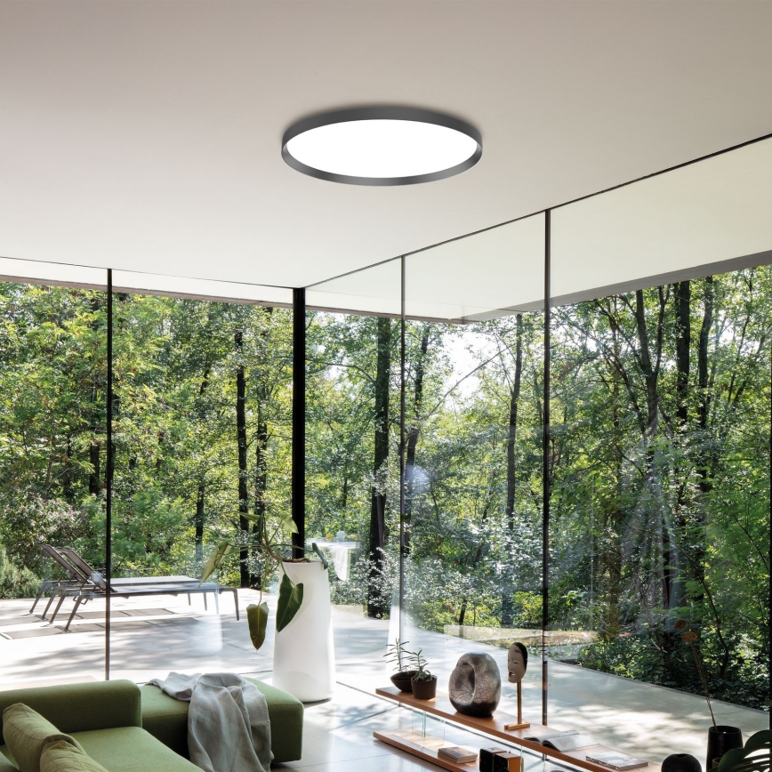 Ideal Lux - LED-Deckenleuchte FLY LED/26W/230V 2700K d 45 cm CRI 90 IP40 schwarz