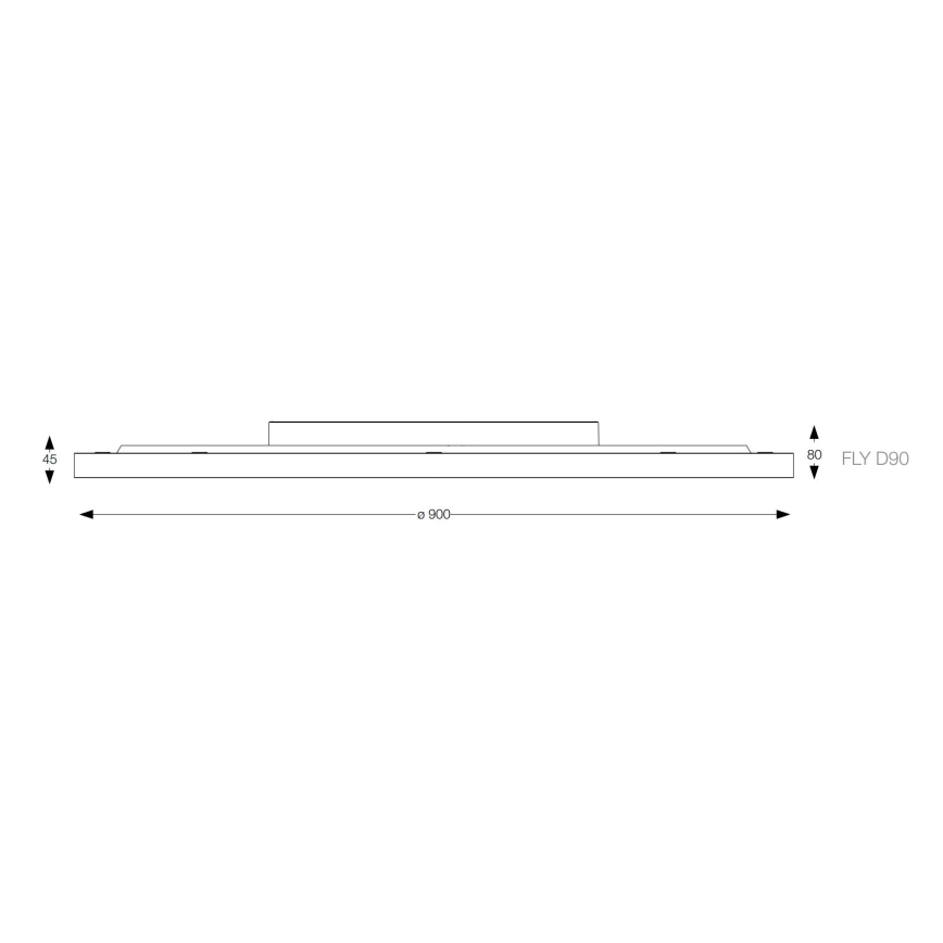 Ideal Lux - LED-Deckenleuchte FLY LED/68W/230V 3000K d 90 cm CRI 90 IP40 weiß