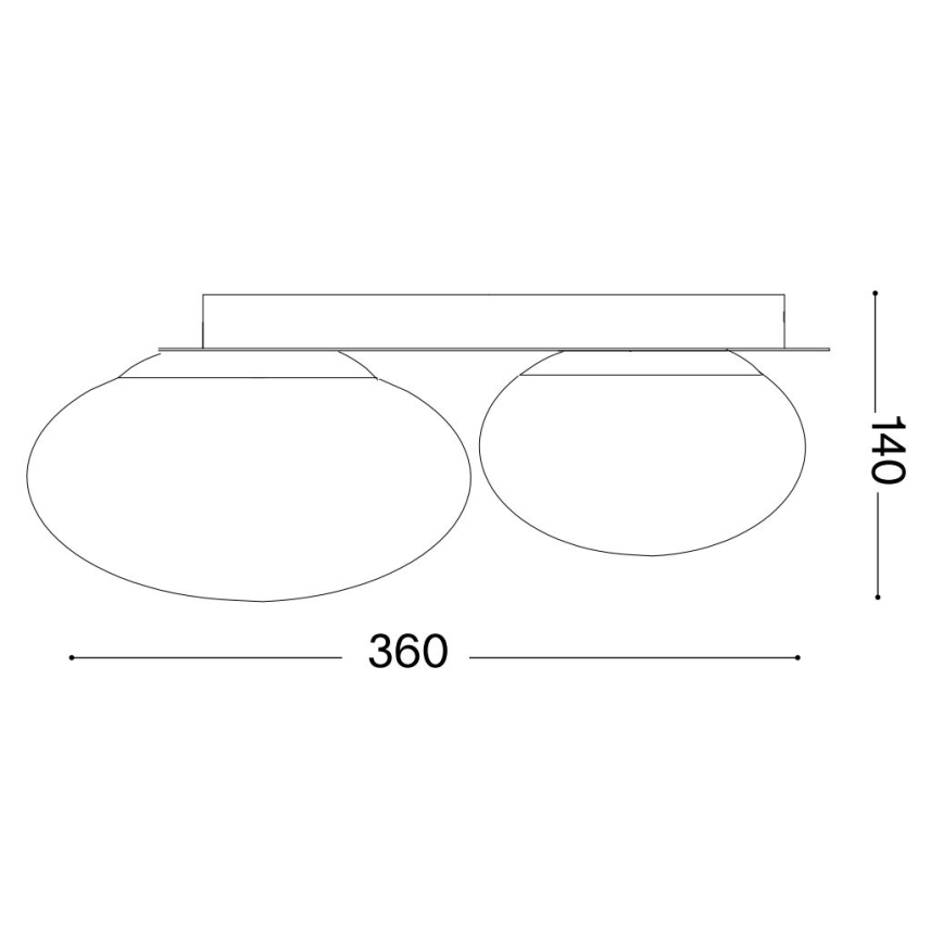 Ideal Lux - LED-Deckenleuchte NINFEA 2xGX53/9W/230V weiß