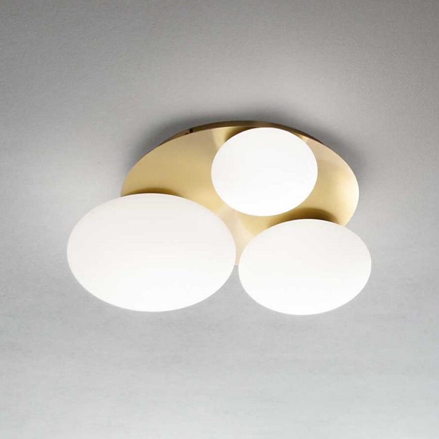 Ideal Lux - LED-Deckenleuchte NINFEA 3xGX53/9W/230V golden