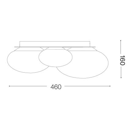Ideal Lux - LED-Deckenleuchte NINFEA 3xGX53/9W/230V weiß