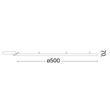 Ideal Lux - LED-Deckenleuchte ORACLE SLIM LED/29W/230V 4000K d 50 cm schwarz