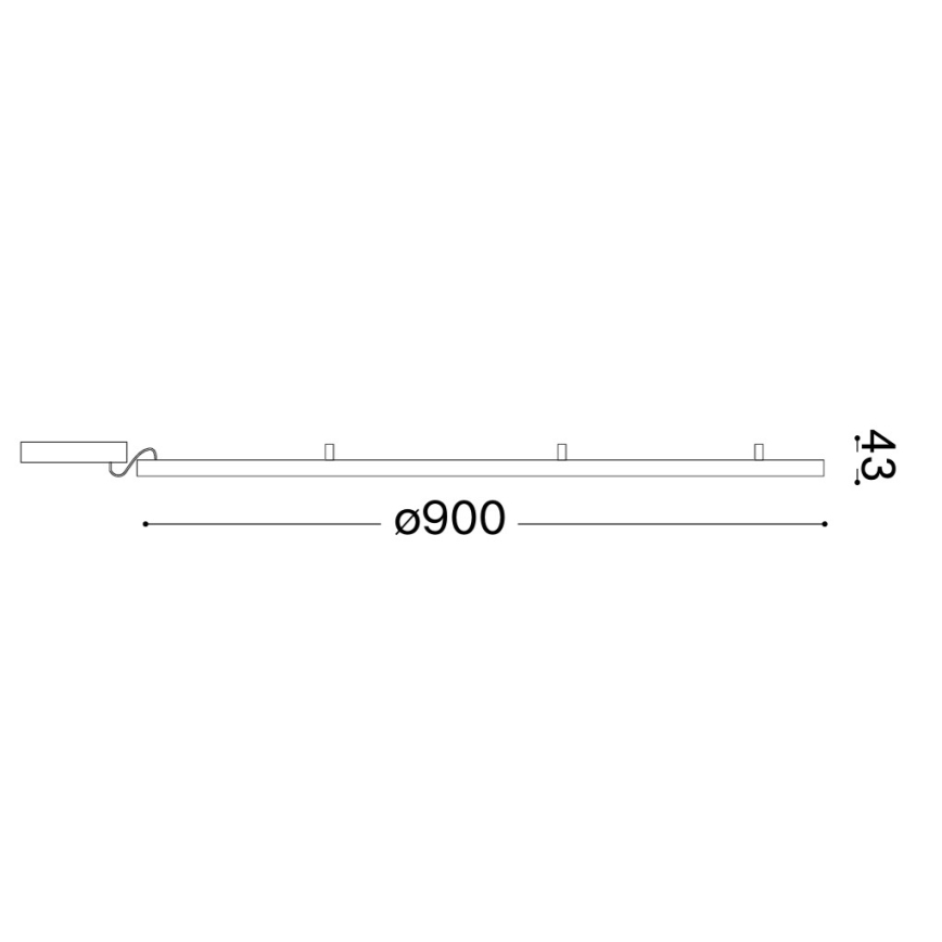 Ideal Lux - LED-Deckenleuchte ORACLE SLIM LED/53W/230V 3000K CRI 90 Ø 90 cm gold