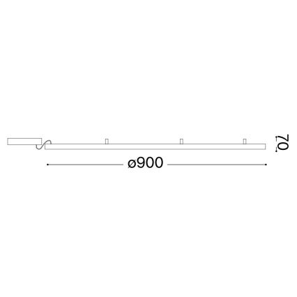 Ideal Lux - LED-Deckenleuchte ORACLE SLIM LED/55W/230V 3000K d 90 cm weiß