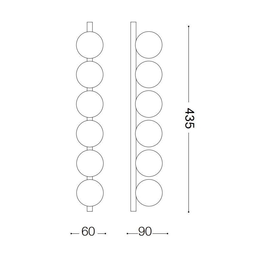 Ideal Lux - LED-Deckenleuchte PING PONG 6xLED/3W/230V CRI 90 Messing
