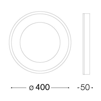Ideal Lux - LED-Deckenleuchte PLANET LED/20W/230V CRI 90 Ø 40 cm weiß