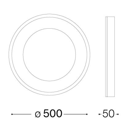 Ideal Lux - LED-Deckenleuchte PLANET LED/25W/230V CRI 90 Ø 50 cm weiß