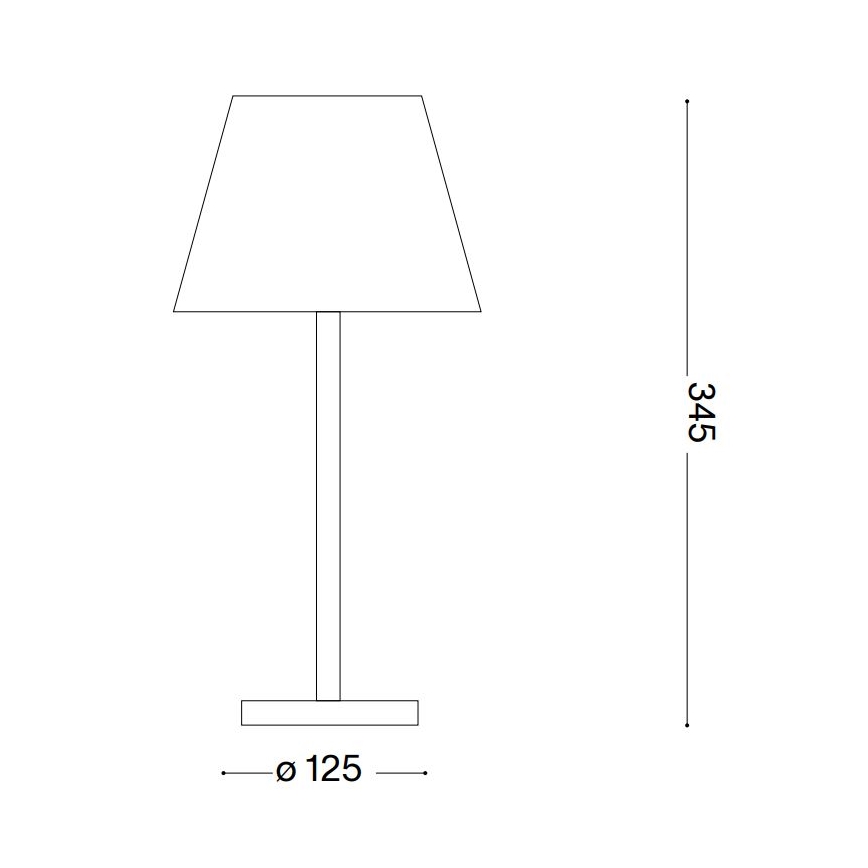 Ideal Lux - LED dimmbare Touch-Lampe LOLITA LED/2,8W/5V 2200 mAh IP54 braun