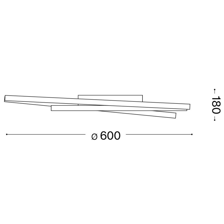 Ideal Lux - LED-dimmbare Deckenleuchte OZ LED/48W/230V Ø 60 cm CRI 90 weiß