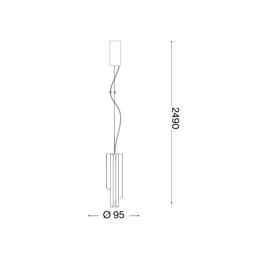 Ideal Lux - LED-dimmbare seilabhängige Pendelleuchte DORICA 3xLED/9W/230V CRI 90 Ø 9,5 cm weiß