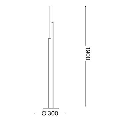 Ideal Lux - LED-dimmbare Stehleuchte DORICA 3xLED/33W/230V CRI 90 weiß