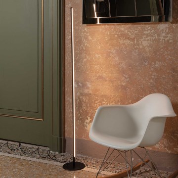 Ideal Lux - LED-dimmbare Stehleuchte YOKO LED/16W/230V CRI 90 schwarz