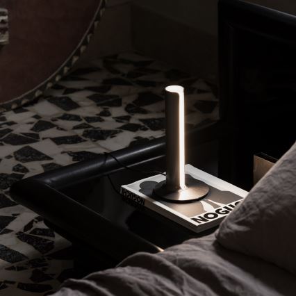 Ideal Lux - LED-dimmbare Tischleuchte DORICA LED/8W/230V CRI 90 mattchrom