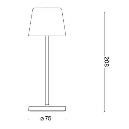Ideal Lux - LED dimmbare Touch-Außen-Tischlampe CUTE LED/2,5W/3,7V 3000 mAh USB 2200-2700K IP65 weiß