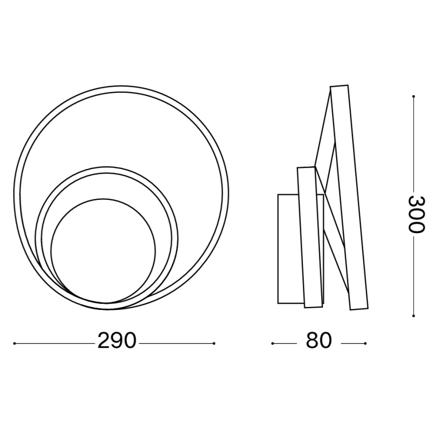 Ideal Lux - LED-dimmbare Wandleuchte OZ LED/28W/230V CRI 90 weiß