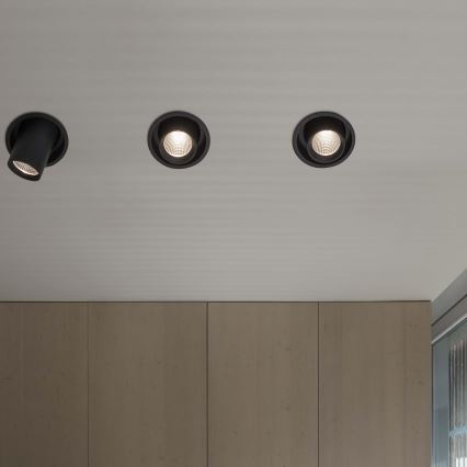 Ideal Lux - LED-Einbaustrahler NOVA LED/12W/230V 4000K CRI 90 Ø 10 cm schwarz