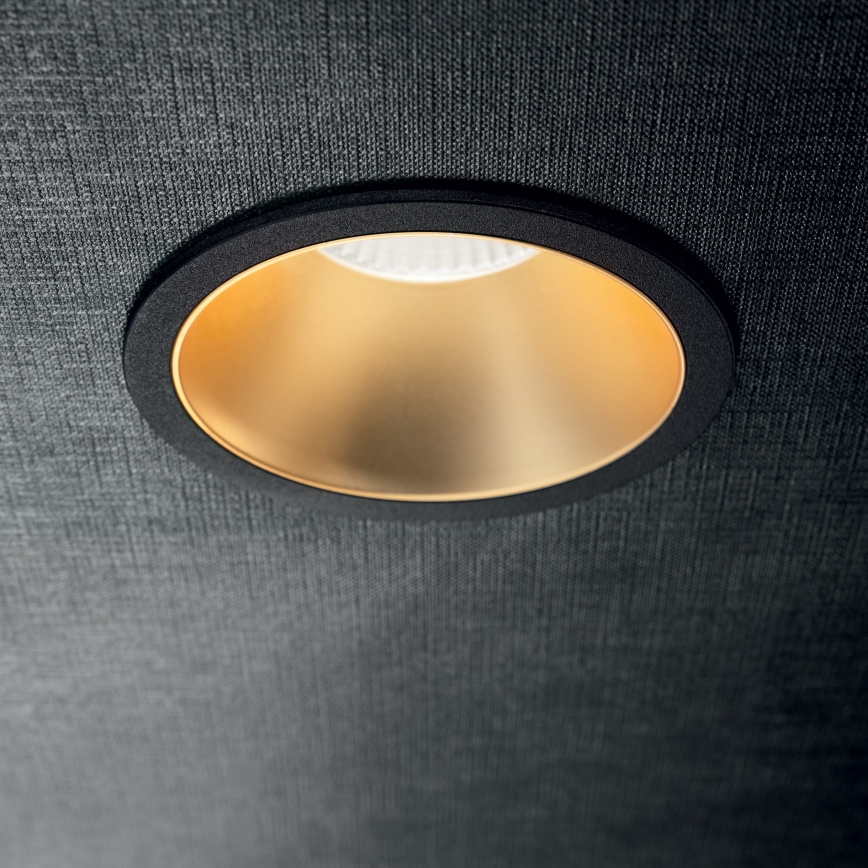 Ideal Lux - LED-Einbauleuchte GAME TRIM LED/11W/230V 3000K CRI 90 Ø 8,5 cm IP40 gold/schwarz