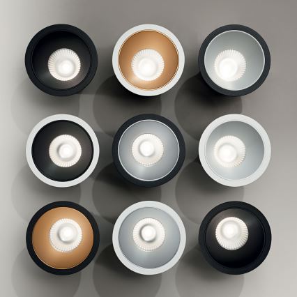 Ideal Lux - LED-Einbauleuchte GAME TRIM LED/11W/230V 3000K CRI 90 Ø 8,5 cm IP40 gold/schwarz