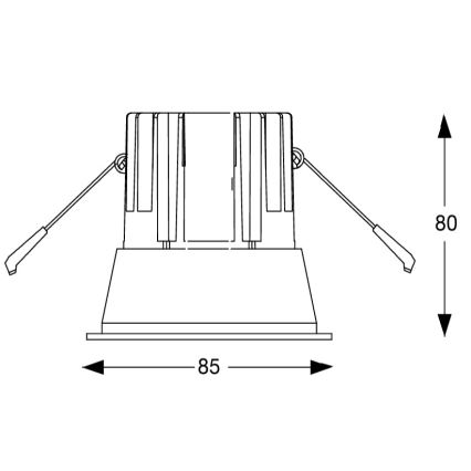 Ideal Lux - LED-Einbauleuchte GAME TRIM LED/11W/230V 3000K CRI 90 Ø 8,5 cm IP40 gold/schwarz
