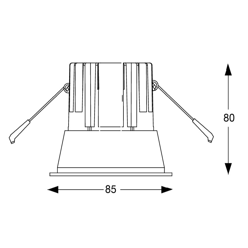 Ideal Lux - LED-Einbauleuchte GAME TRIM LED/11W/230V 2700K CRI 90 Ø 8,5 cm IP40 weiß