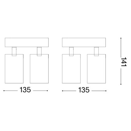 Ideal Lux - LED-Einbaustrahler DYNAMITE 4xGU10/7W/230V CRI 90 Messing