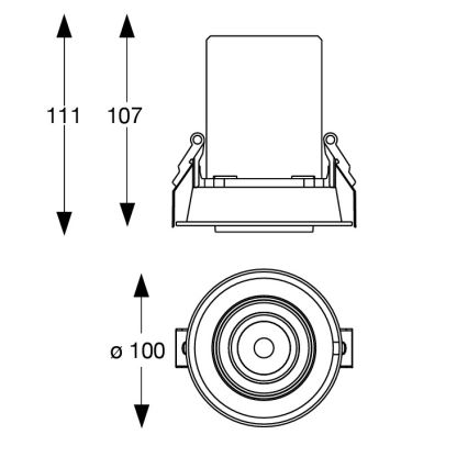 Ideal Lux - LED-Einbaustrahler NOVA LED/12W/230V 4000K CRI 90 Ø 10 cm Weiß