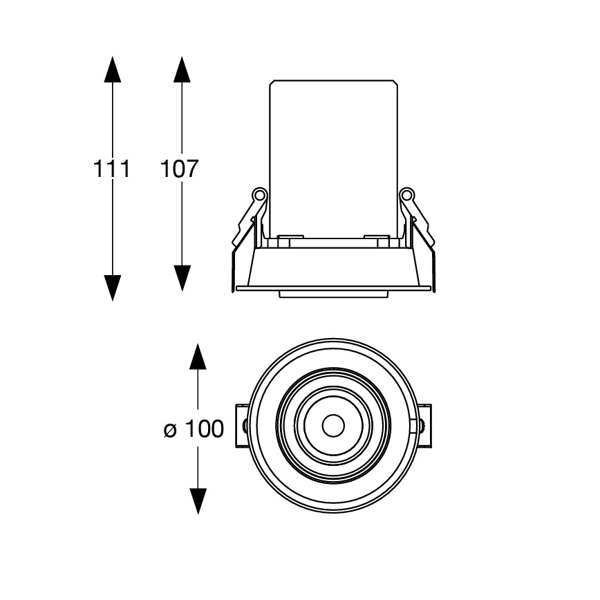 Ideal Lux - LED-Einbaustrahler NOVA LED/12W/230V 4000K CRI 90 Ø 10 cm Weiß