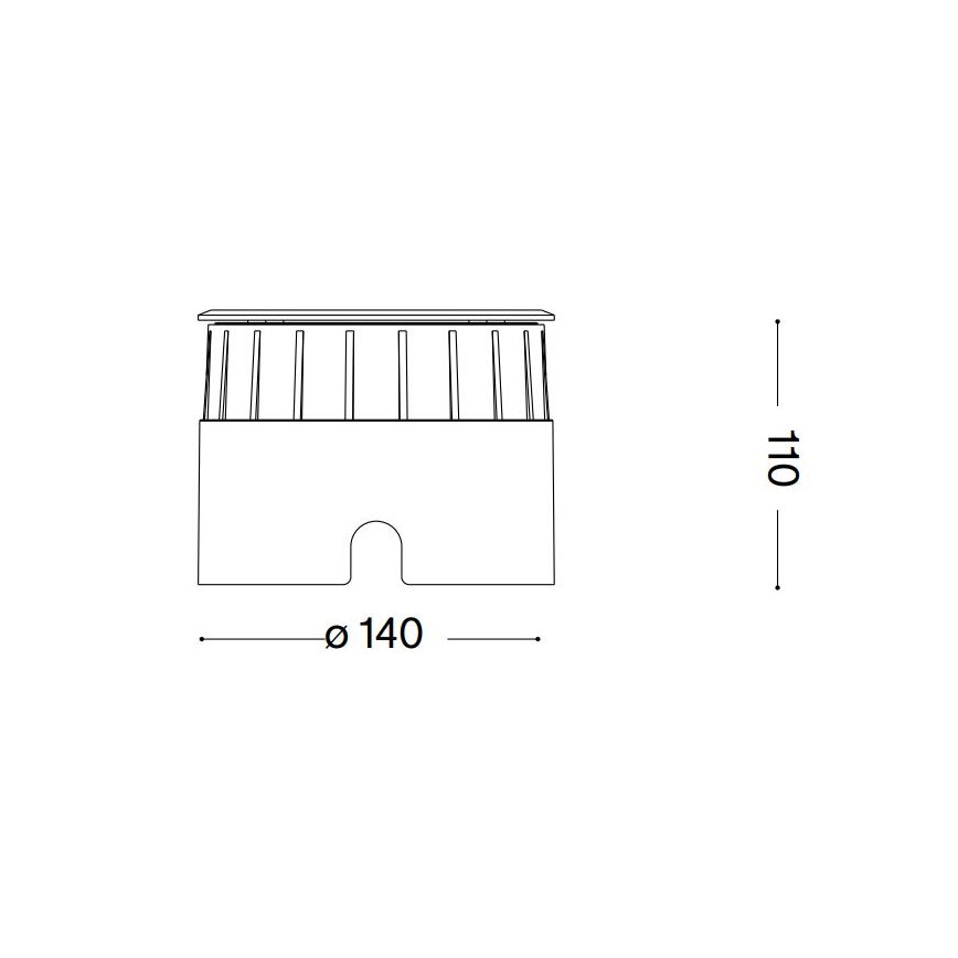 Ideal Lux - LED-Einfahrtsleuchte  FLOOR LED/12W/230V d 14 cm CRI 90 IP67 glänzendes Chrom