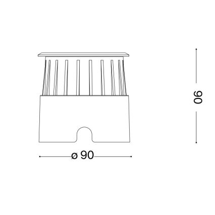 Ideal Lux - LED-Einfahrtsleuchte FLOOR LED/3W/230V d 9 cm CRI 90 IP67 glänzendes Chrom